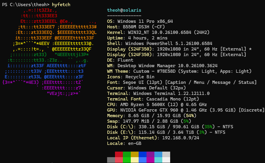 Hyfetch screenshot